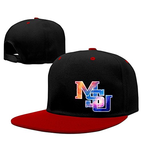 Custom Unisex-Adult Mississippi State University Snapback Baseball Caps Red