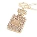 Crystal Key Chain, Smartlife15 Rhinestone Charm Key Ring Gift for Women Girl Bag Cellphone Car Pendant (Coffee(Perfume Bottle))