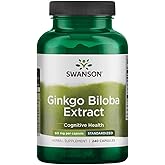 Swanson Ginkgo Biloba Extract 24% 60 Milligrams 240 Capsules