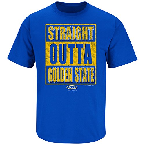 Golden State Basketball Fans. Straight Outta Golden State. Royal Blue T Shirt (Sm-5X)