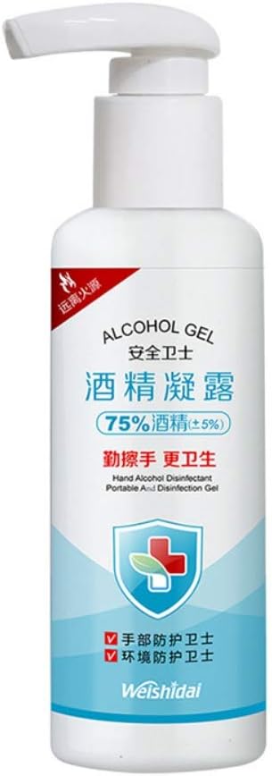 Hand Sanitizer Gel- Portable Defense Hand Soap With Pump Bottle for Kitchen Office Traveling Bathroom 100ML