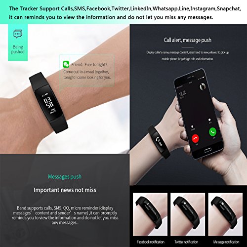 Fitness Tracker with Heart Rate/Blood Pressure Monitor, Waterproof Sports Activity Tracker Female Physiological Cycle Reminder Pedometer Sleep Monitoring Smart Bracelet for Android Phone and IOS