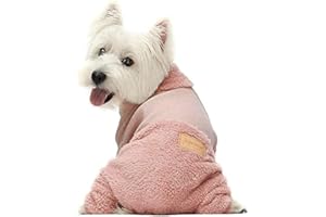 Fitwarm Turtleneck Knitted Dog Clothes Winter Outfits Pet Jumpsuits Cat Sweaters Pink Medium