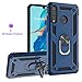 ZingCon Compatible for Huawei P30 Lite Phone Case,Nova 4E Case,(Not for P30/P30 Pro)[HD Screen Protector]Heavy Duty Shockproof Protective Cover with Rotating Ring Kickstand fit Magnetic Car Mount-Blue