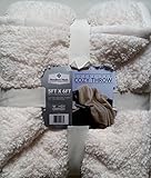 Member's Mark Cozy Throw Blanket , Reversible, Oversized 60in. X 72in. (Ivory)