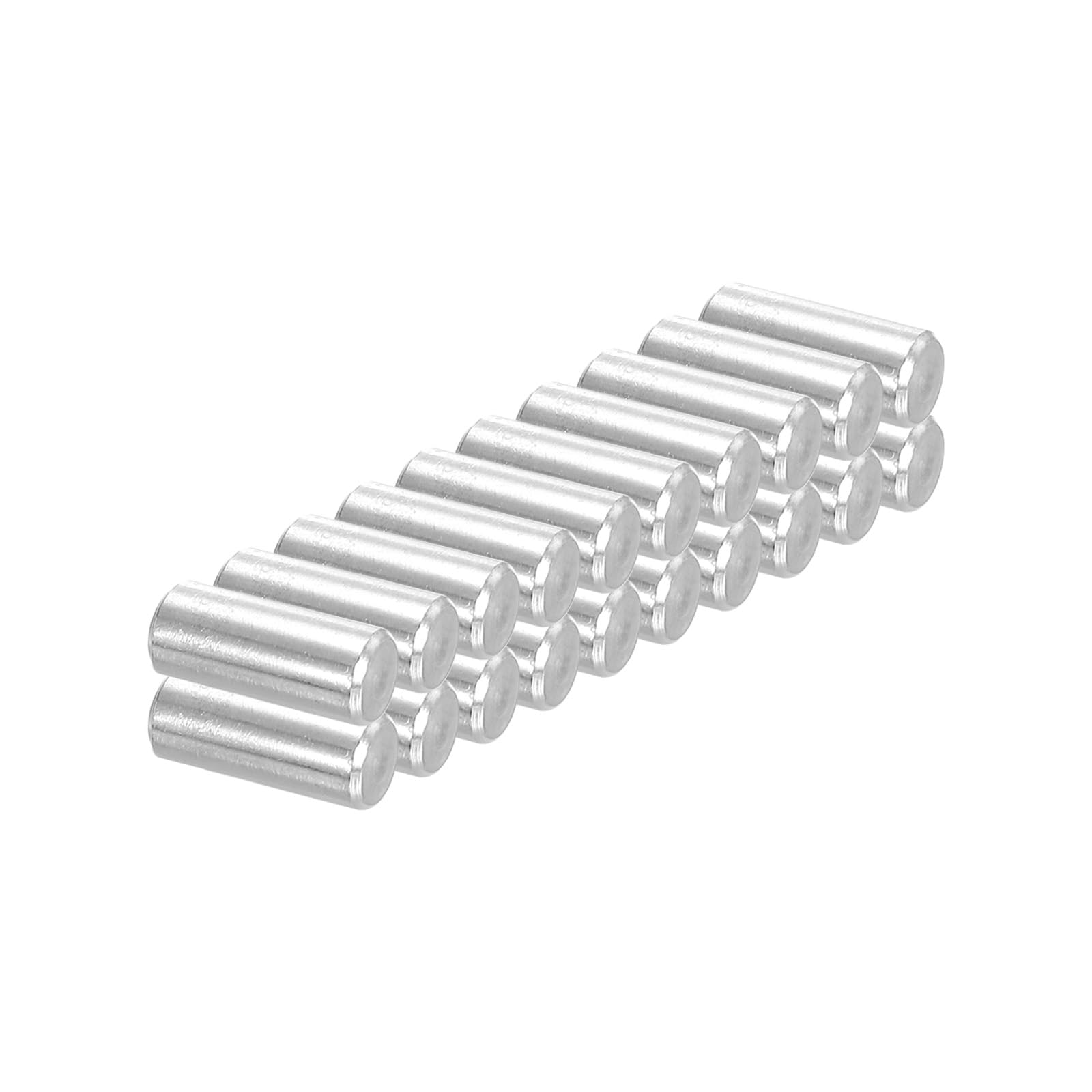 PATIKIL 304 Stainless Steel Dowel Pin 6x14 mm (1/4" Dia), 20 Pcs Hardened Metal Dowel Pins Bunk Bed Pegs Pin Replacement Hardware for Shelf Furniture Assembly DIY