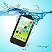 iThrough Waterproof Shockproof Case with Transparent Screen Protector and 3.5 mm Aux cable for iPhone 5c (Black)