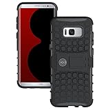 Galaxy s8 Plus Case by Cable And Case | Galaxy s8 Plus Case Wallet Thin Protection | Galaxy s8 Plus Case with Kickstand and Raised Screen Edge | Perfect Galaxy s8 Plus Case for Women & Men (Black)