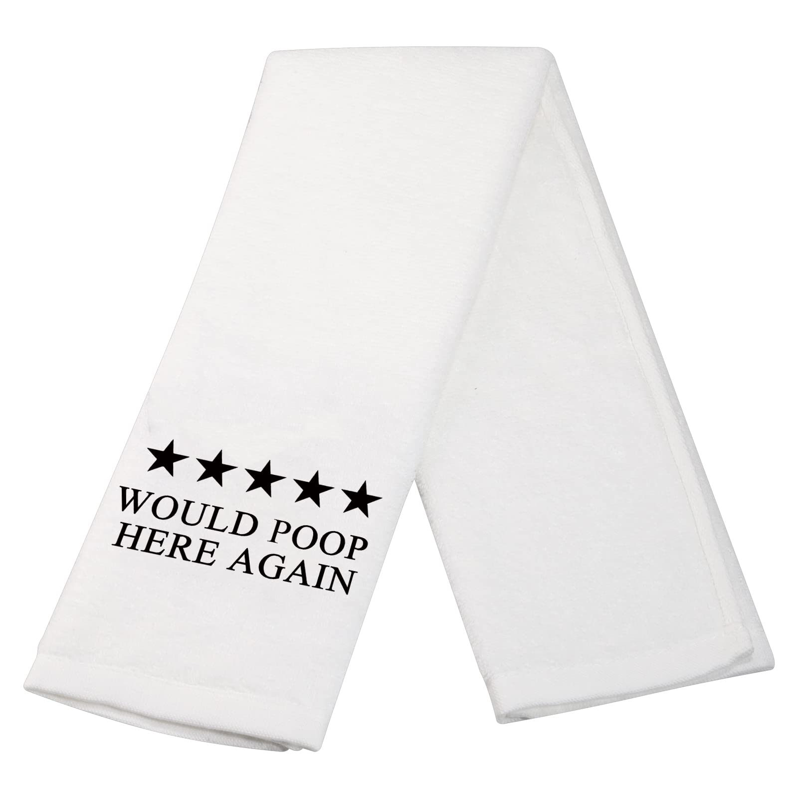 Funny Bathroom Hand Towel Bathroom Towel Would Poop Here Again Towel (Would Poop Here Again)