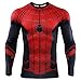 Spider-Man Far from Home Men's Compression Shirt 3D Print T-Shirt (Medium, Red)