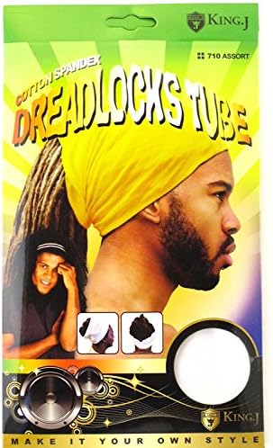 (PACK OF 6) King J Cotton Spandex Dreadlocks Tube (ASSORT)