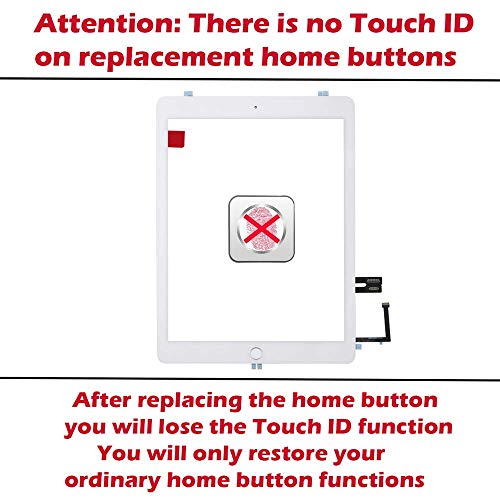 OmniRepairs Touch Screen Glass Digitizer Assembly OEM Replacement with Home Button Compatible for iPad 6 (6th Generation) 2018 Model (A1893 and A1954) with Adhesive and Repair Toolkit (Silver/White)