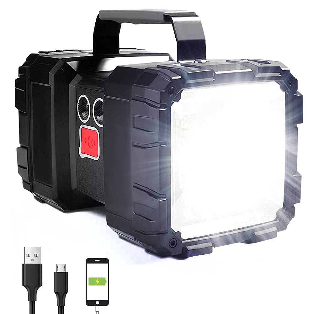 Photo 1 of SUYOOULIN Rechargeable Flashlight, LED Spotlight Flashlight 10000mAh 12000LM 20h Ultra-Long Standby 3+4 Lights Modes Waterproof Camping Flashlight?55 LEDs?