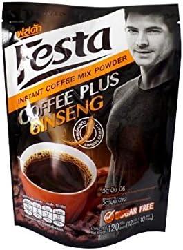 Festa Diet Slimming Weight Control Instant Coffee Ginseng Mix Powder Sugar-Free (12g X 20 Sachets)