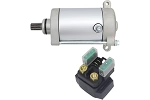 Soarider Starter & Relay fit for Yamaha Grizzly 400 450 660 02-10| Kodiak 400 450 00-06| Wolverine 450 06-10|Rhino 450 660 04-06,4WV-81890-00-00 4WV-81800-00-00 5KM-81890-00-00 18759 410-54039 SMU0263