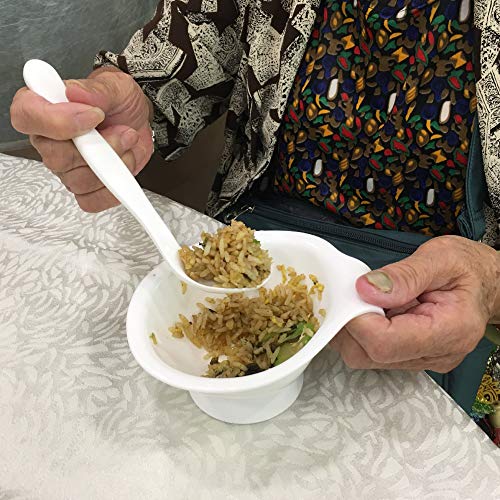 SENIOR ICARE Adaptive Utensils for Elderly Angled Spoon Right Handed