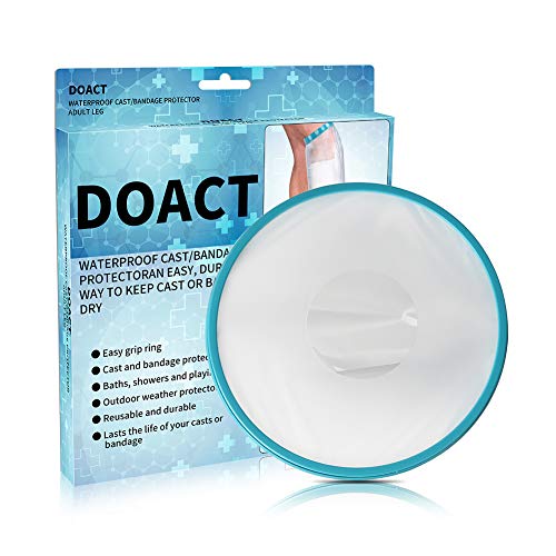 Doact Waterproof Adult Leg Cast Cover for Shower Bath, Cast Protector