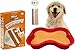 Dog Birthday Cake Kit | Puppy Cake Wheat-Free Peanut Butter Dog Cake Mix and Frosting | Happybotham Silicone Dog Bone Birthday Cake Pan for Dogs, 7-Inch by 10-Inch, Small | Birthday Candles (Red)