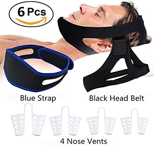 [2019 Newest] Professional Effective Stop Snoring Sleep Aid Devices Contain Chin Strap + Nasal Dilators + Anti Snore Band for Adults Kids-Anti Snore Solution Set