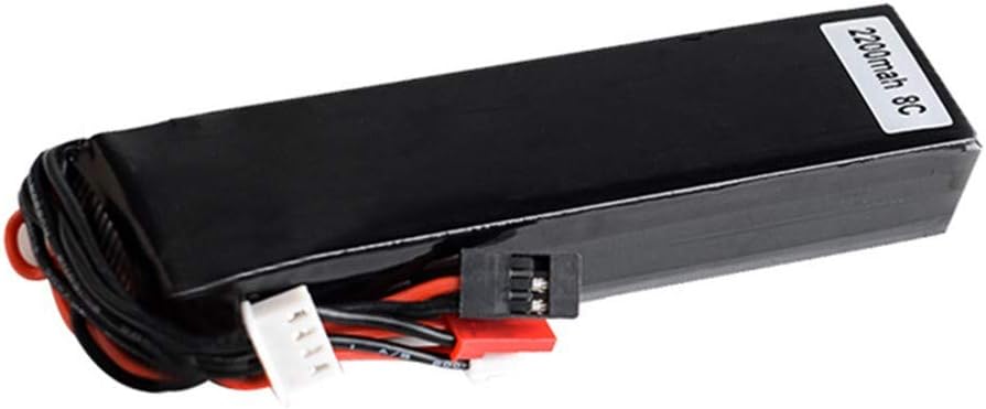 YJYdada 11.1V 2200MAH Lipo Battery for Radio-Link AT9 AT10 T8FB Devo7 WFLY9 Transmitter (Black)