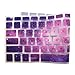 Dogxiong Romantic Purple Star Galaxy Universe Profile Pattern Texture Silicone Keyboard Cover Case Skin for MacBook Air 13 [No-Touch ID], Pro Retina 13 15 Inch [2015 Year or Older Version]