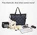 Breast Pump Bag Tote for Work with Staging Mat Sophisticated Design That Suits Workplace Thermally Lined Compartments Perfect Gift for New Moms (Grey)