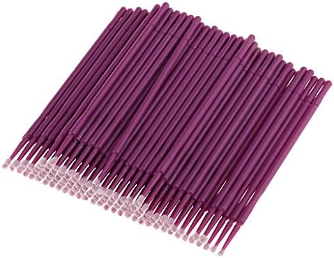 まつげエステ ミニ先端 マスカラ パープル 約100本 人気 おすすめ マイクロブラシ アプリケーター