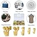 Hopttreely Heavy Duty Photo Frame Hooks, 216 Pieces Ultimate Picture Hanging Kit (IncludIing Hangers, Nails, D-Ring, Wire, Level, Felt Pads and More), Picture Hanger Assortment Tool for Wall Mounting