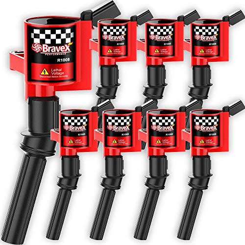 Photo 1 of Bravex Super High Energy Ignition Coils for Ford F-150 F-250 F-350 4.6L 5.4L V8 DG508 DG457 DG472 DG491 Crown Victoria Expedition Mustang Lincoln Mercury Set of 8 (15% More Energy)