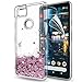 LeYi for Google Pixel 2 XL Case (Not Fit Pixel 2) with Tempered Glass Screen Protector for Girls Women, Glitter Bling Sparkle Liquid TPU Protective Cute Phone Case for Google Pixel 2XL Rose Gold
