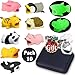 Animal Buddies Phone Cord Bites, Cute Animals Bite Cable Protector for IPhone, Cell Phone Accessories & Bites Data Line (10 Pieces with 2 Glowing Style) Bonus: Mobile Storage Box & Cell Phone Holder