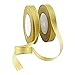 VATIN Glitter Metallic Gold Ribbon 5/8 inches Wide Sparkly Fabric Gorgeous Ribbon for Gift Crafters Wedding Party Brithday Wrap Hair Bows Floral Projects 25 Yards/Roll x 2 Rolls