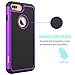 iPhone 8 Plus Case, iPhone 7 Plus Case, OEAGO [Drop Protection] [Shock Proof] Hybrid Dual Layer Rubber Plastic Impact Defender Rugged Hard Case Cover Shell for Apple iPhone 8 Plus / 7 Plus - Purple