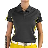 Ladies Eagle Golf Shirt - Black/Yellow