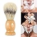 Docooler Bristle Shaving Brush with Wood Handle Men's Shave Brush for Razor Male Facial Cleaning Brush for Beard Yellow