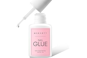 Makartt Super Strong Nail Glue for Press ons: Acrylic Nail Tips-Fake Nails-Salon Quality, Brush On, Quick Dry, Easy Application Durable & Long-Lasting Fast Glue False Nails, Hema Free