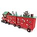 Christmas Wooden Advent Calendar Train with Hand Painted Patterns and 24 Drawers to Fill Candy or Small Gifts Christmas Tabletop Decoration 24 Inch (Traditional Christams-Large Train)