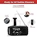 18500mWh Weather Emergency Radio, Portable Solar AM/FM/NOAA Hand Crank Radio, Cell Phone Charger with SOS, 1W LED Flashlight, Headphone Jack, Power for Emergency Preparedness (5000mAh Black)
