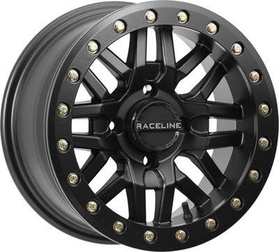 Raceline 16-18 Yamaha YXZ1000R Ryno Beadlock Wheel (Front / 15X10 / 4/110 5+5) (Black)