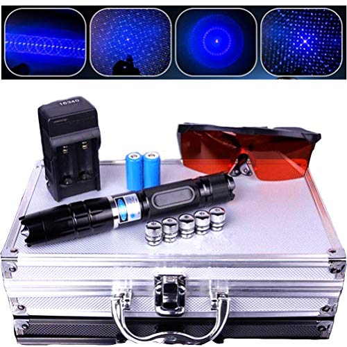 Tactical Blue Hunting Rifle Scope Sight Laser Pen, Demo Remote Pen Pointer Projector Travel Outdoor Flashlight,Interactive Baton Funny Laser Toy - Thumbnail 4