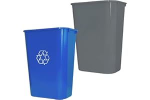 Plant Based Tall Recycler - 41 Quart/39 Liter Recycle bin for Kitchen, Outdoor Commercial Recycle Bins, Large bin for Office 