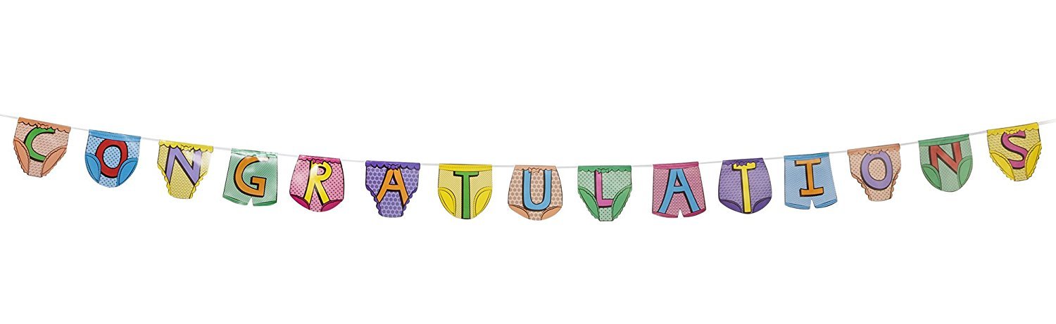 Tobar PARTY PANTS BUNTING - CONGRATULATIONS