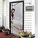 MAGZO Magnetic Screen Door Fit Door Size 38 x 82 Inch, Screen Size 40 x 83 Inches Reinforced Side Opening Screen Mesh Polyester Curtain Broader View Enjoy Fresh Air(White)