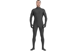 Aniler Men's and Women's Headless Spandex Bodysuit Zentai Jumpsuit Halloween Dress Up Party Cosplay Unitard Body Suit