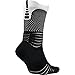 Nike Mens Elite Versatility Crew Basketball Socks Black/White/Black Medium (Mens Shoe Size 6-8)