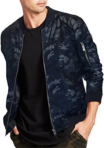 FRIED DENIM Men’s Premium Multi Style Bomber Jacket AJK45768 Navy L