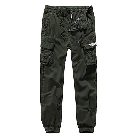 Herren Cargo Jogging Hosen GreatestPAK Mode Verlieren Gewaschen Cargohosen Vielen Taschen Jogger Sommer Bequem Arbeit