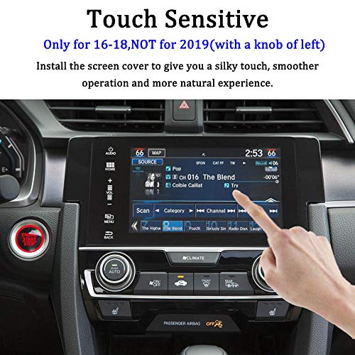 Only for 2016 2017 2018 Honda Civic,BUENNUS Tempered Glass Screen Protector for 10th Generation Honda Civic EX EX-L EX-T Touring Si Type R Hatchback 7-inch Ladder-Shaped GPS Cover Protective Film - Thumbnail 5