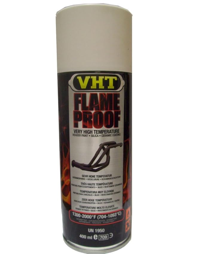 VHT GSP101 Auspuff u.- Krümmerlack Flame Proof Weiß matt hitzebeständig bis 1093°C (EUR 45,67/L)