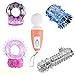 ULTRA DNA 5pcs Vibrating Erection Ring,Penis Ring,Crystal Caterpillar Thorn Condoms,AV Waterproof Magic Vibrator